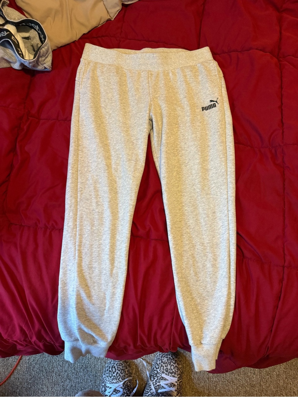 Puma Light Gray Heather Jogger Sweatpants